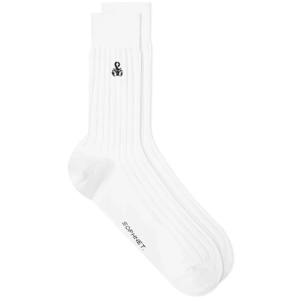SOPHNET. Logo Ribbed Sock