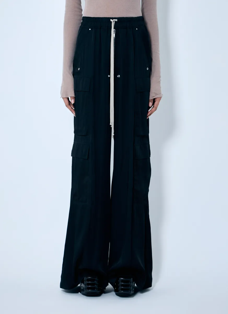 Satin Cargo Pants