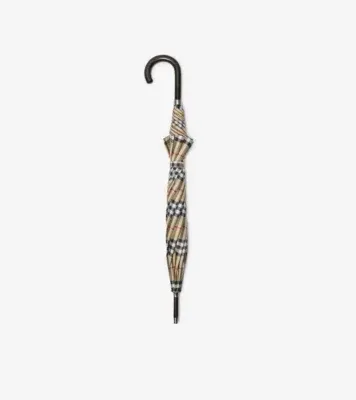 Check Walking Umbrella in Sand beige
