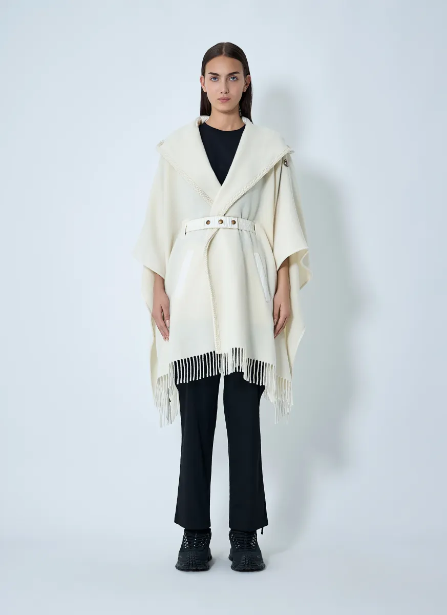 Belted Fringe Cape