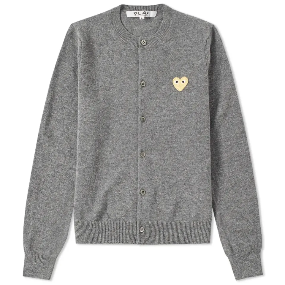 Comme des Garcons Play Women's Gold Heart Cardigan