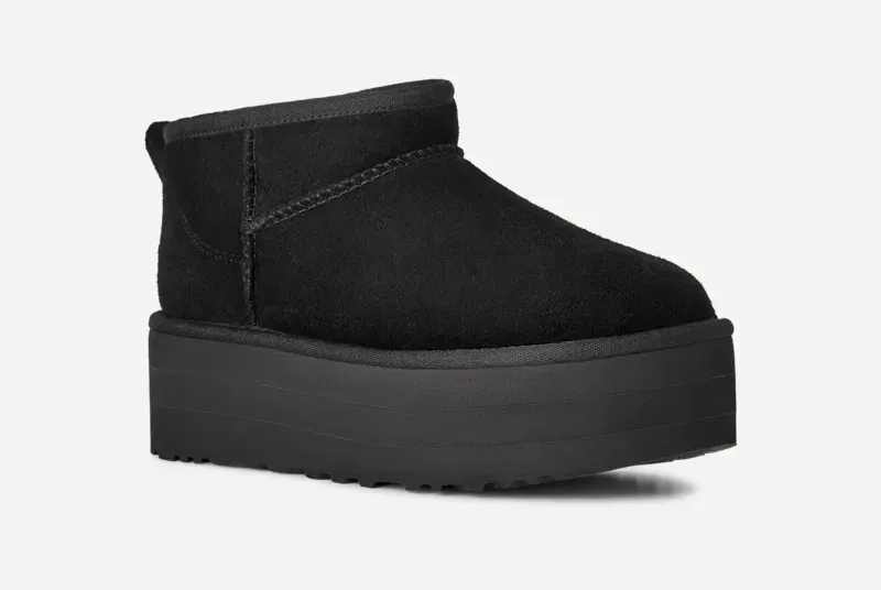 Classic Ultra Mini Platform for Women, Suede/Polyester/Wool