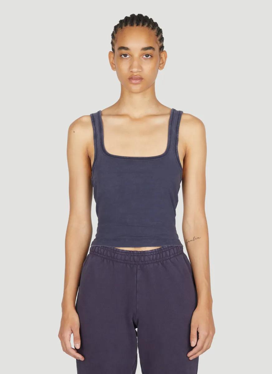 Square Neck Cropped Tank Top