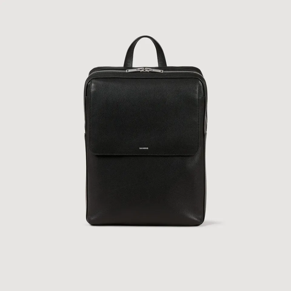 Recycled leather backpack