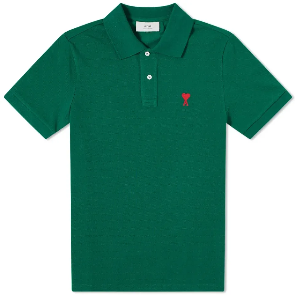 AMI A Heart Logo Polo