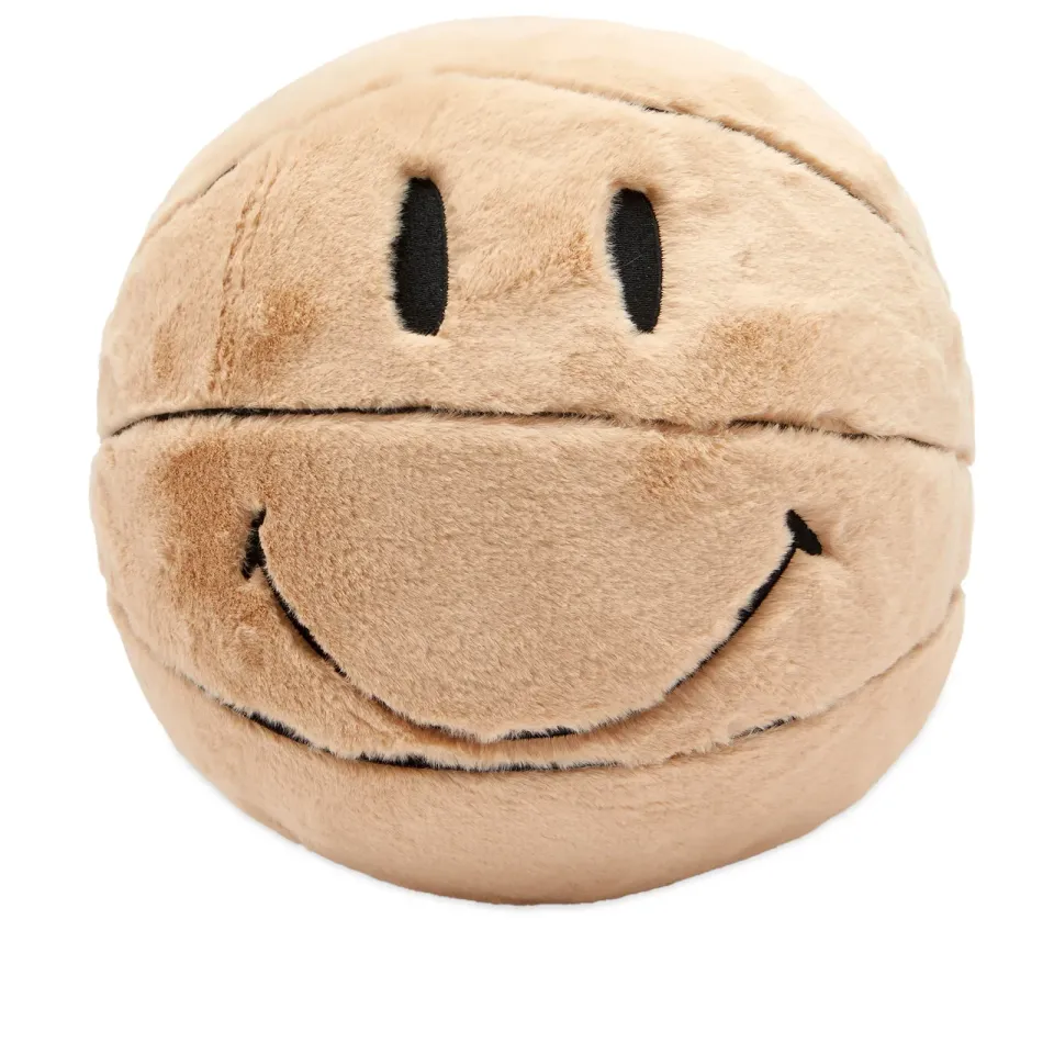 Smiley Sherpa Basketball Pillow