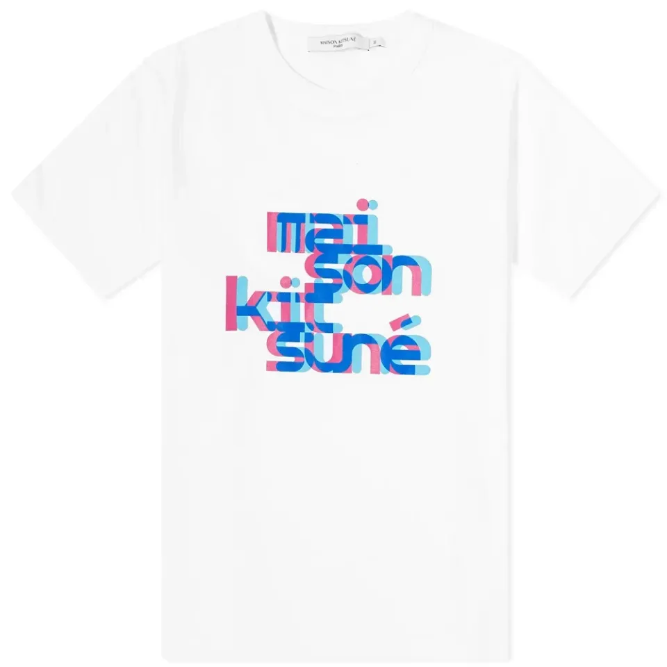 Maison Kitsuné Neon Offset Typo Classic T-Shirt
