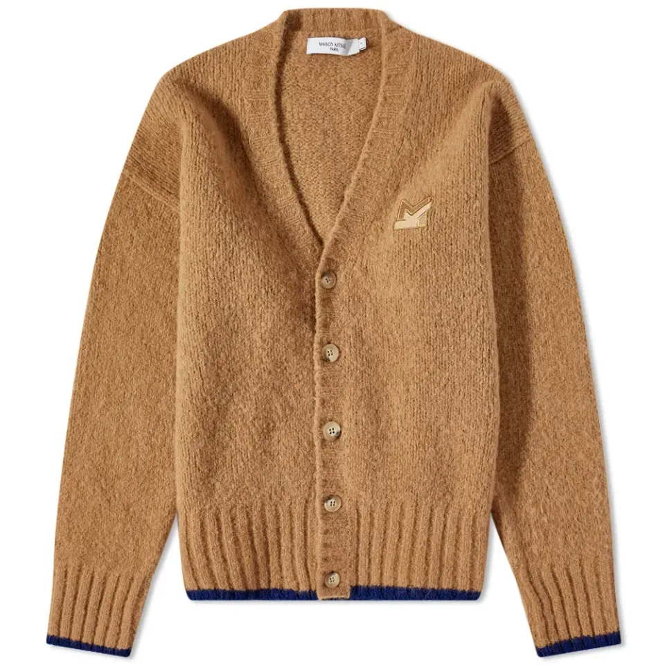 Maison Kitsuné Mk Patch V-Neck Cardigan