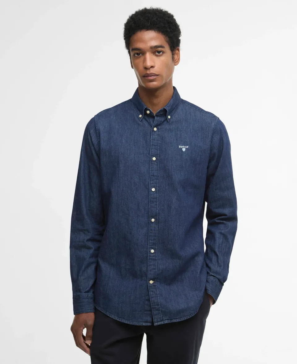 Denim Crest Tailored Long-Sleeved Shirt