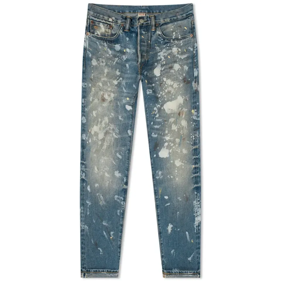 Slim Fit Paint Splatter Jean