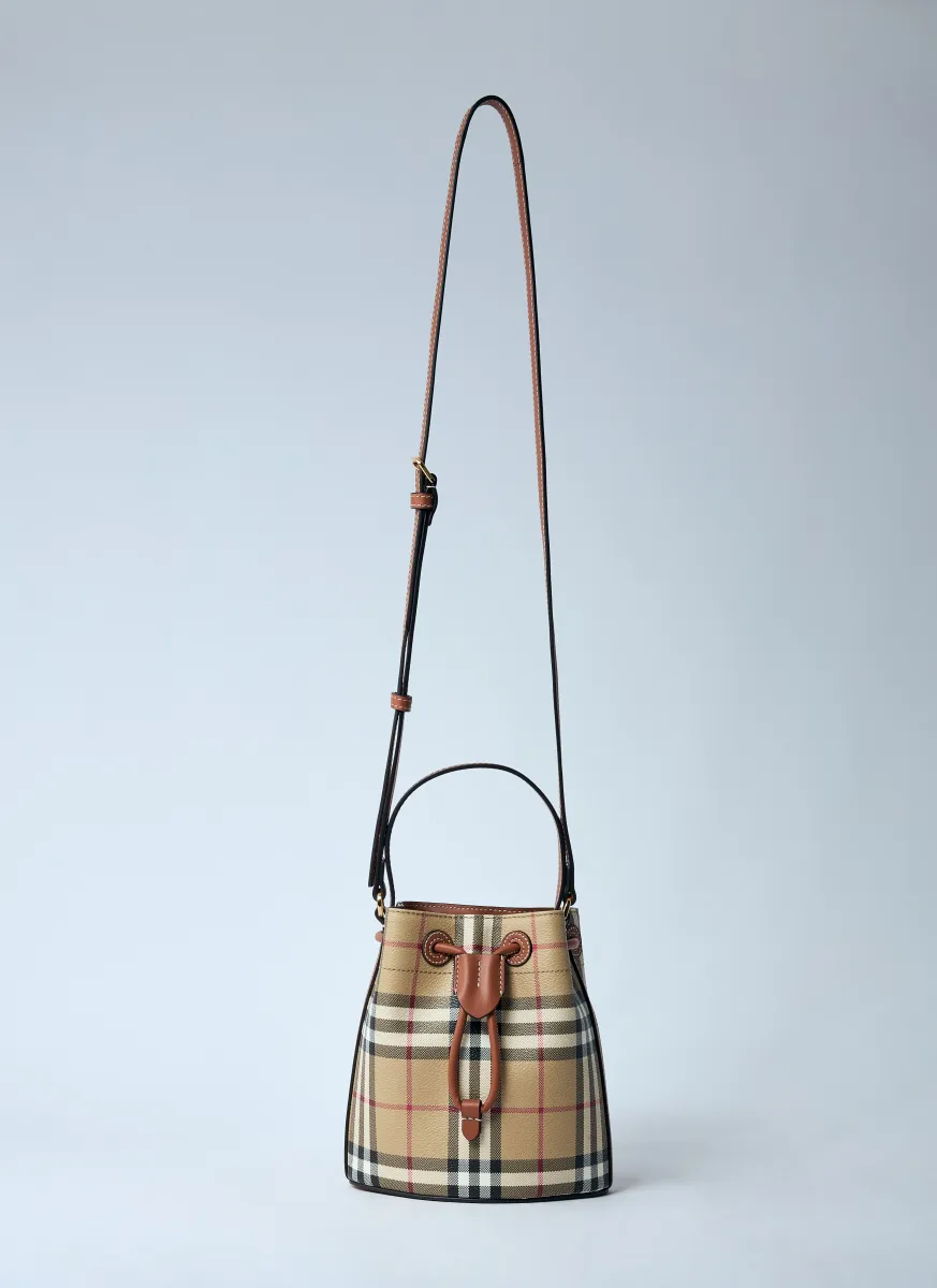 Mini Check Bucket Bag