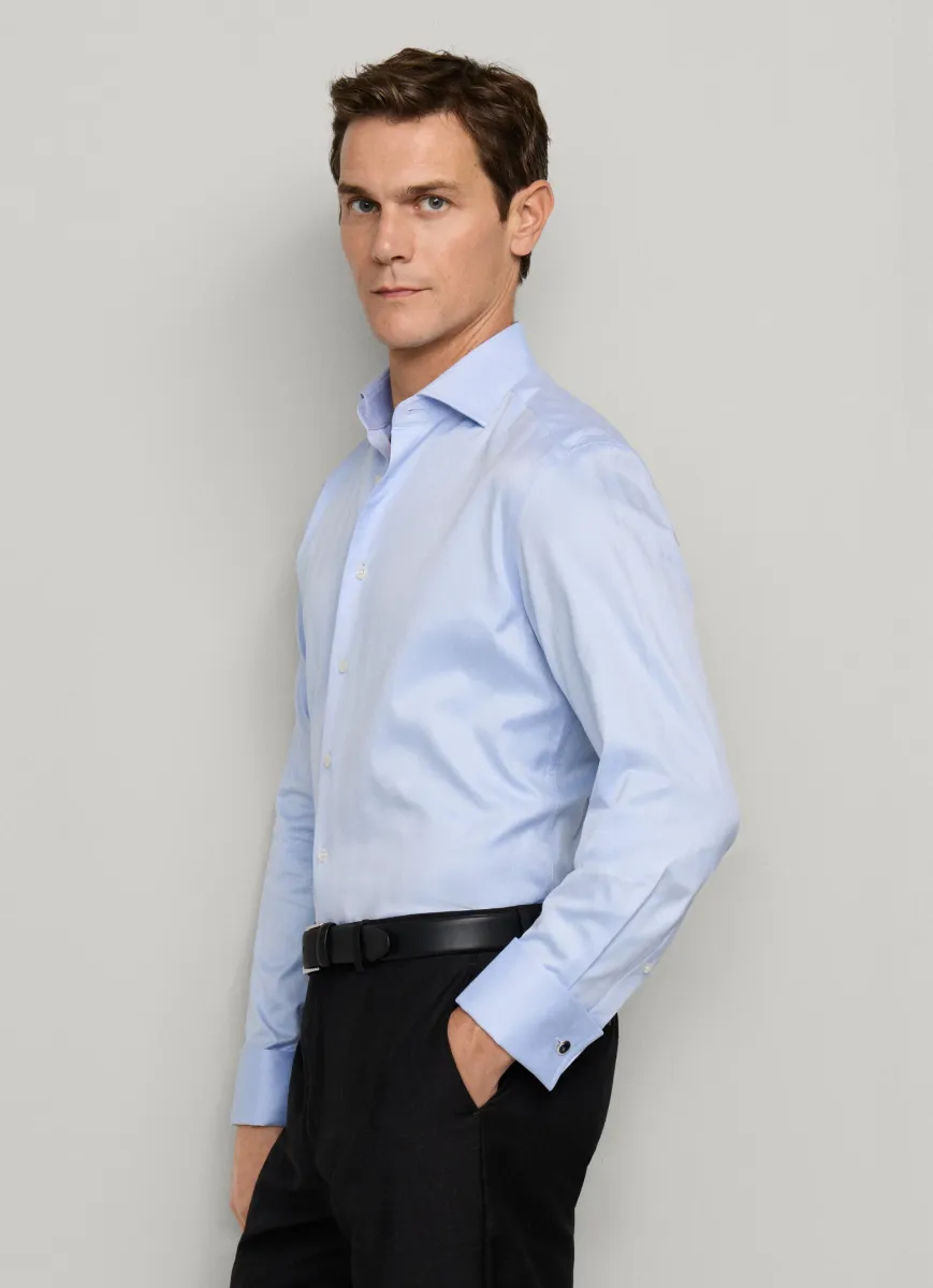 Tailored Fit Formal Herringbone Shirt