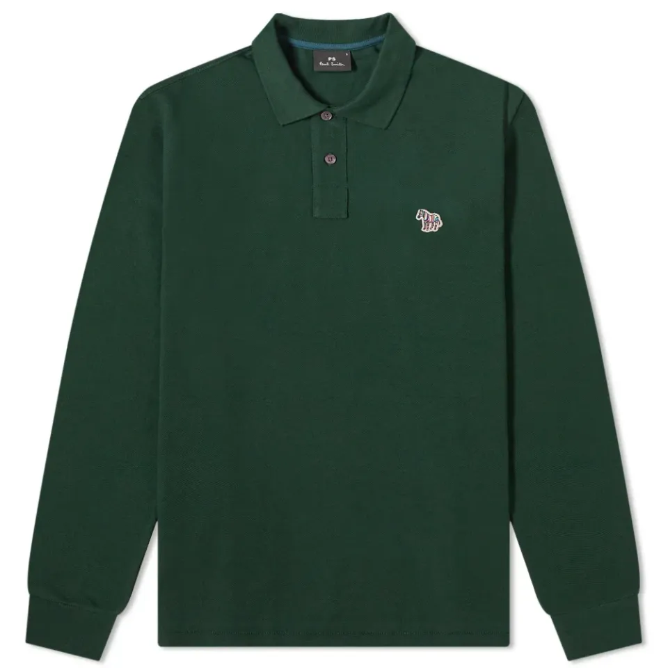 Long Sleeve Zebra Polo