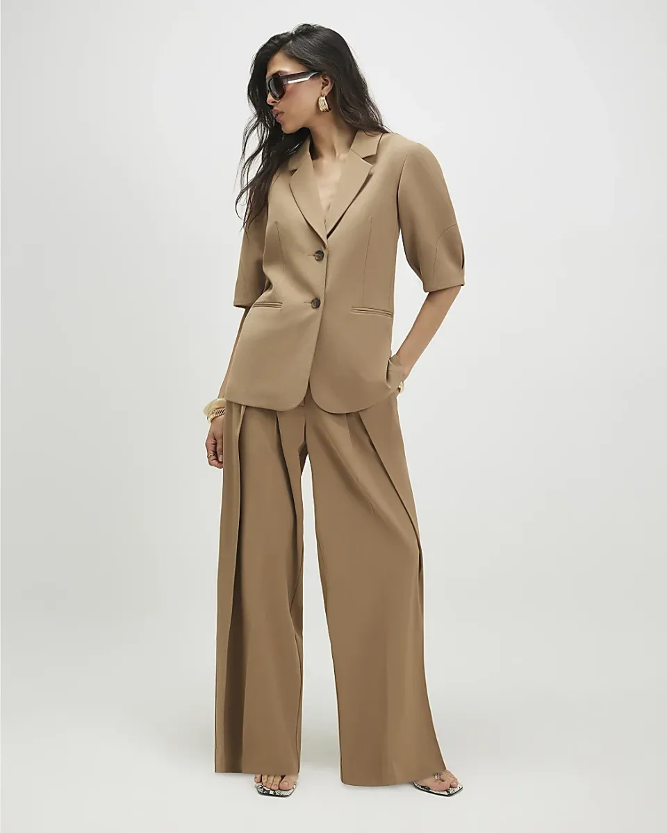 Belted Wide Leg Trousers