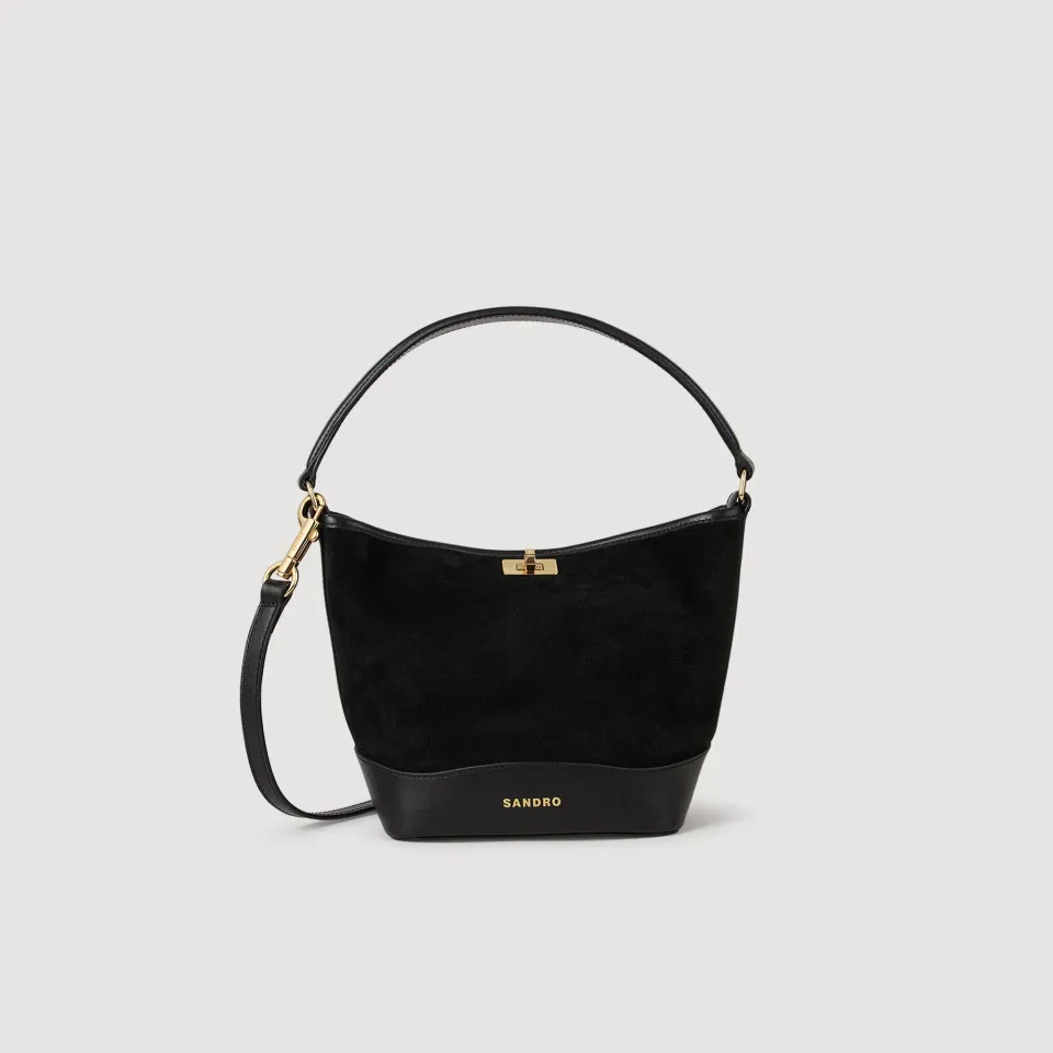 Mini Tangoso suede and leather bag