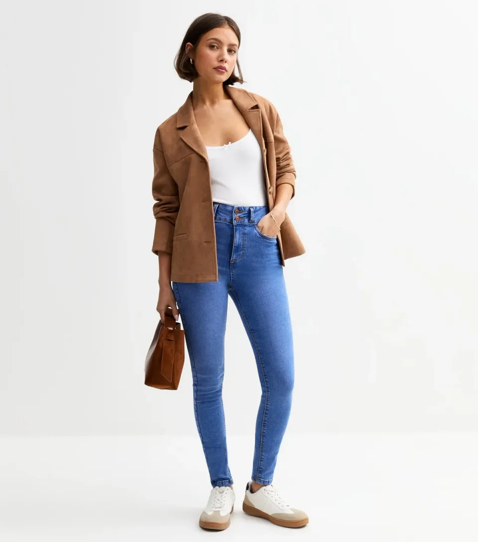 Women's Bright Blue High Waist Yazmin Skinny Jeans