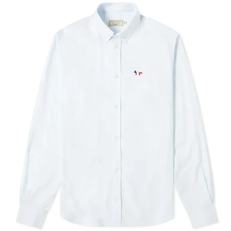 Maison Kitsuné Button Down Classic Tricolour Fox Oxford Shirt