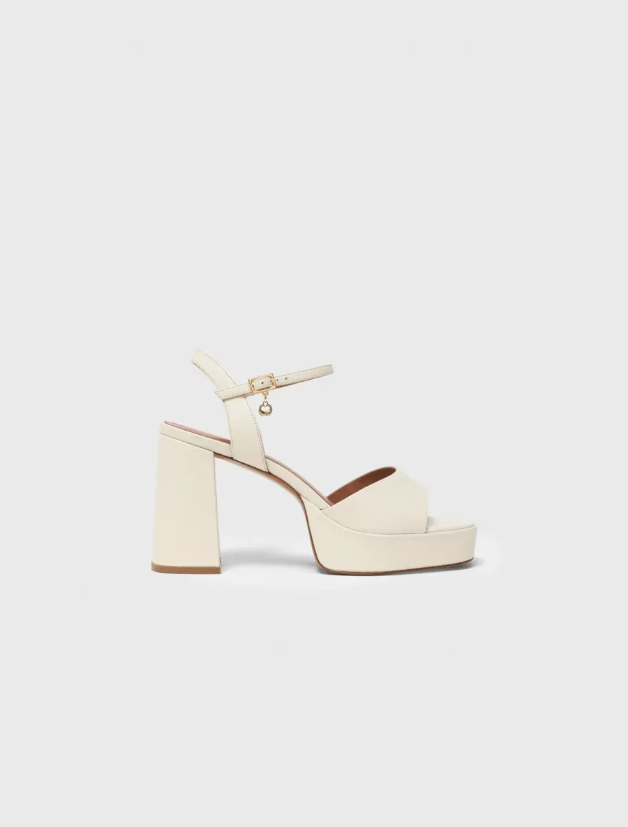 Leather platform sandals