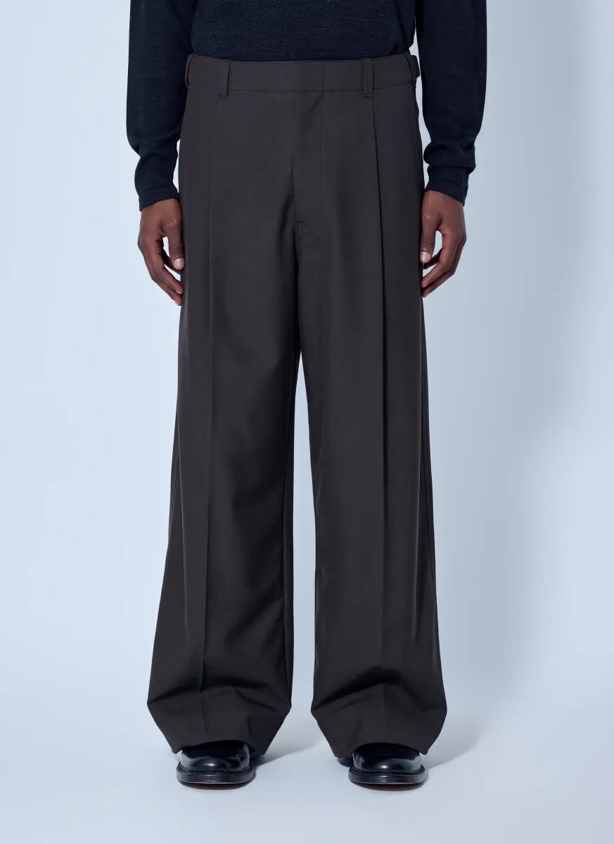 Single Pleat Tailored Pants