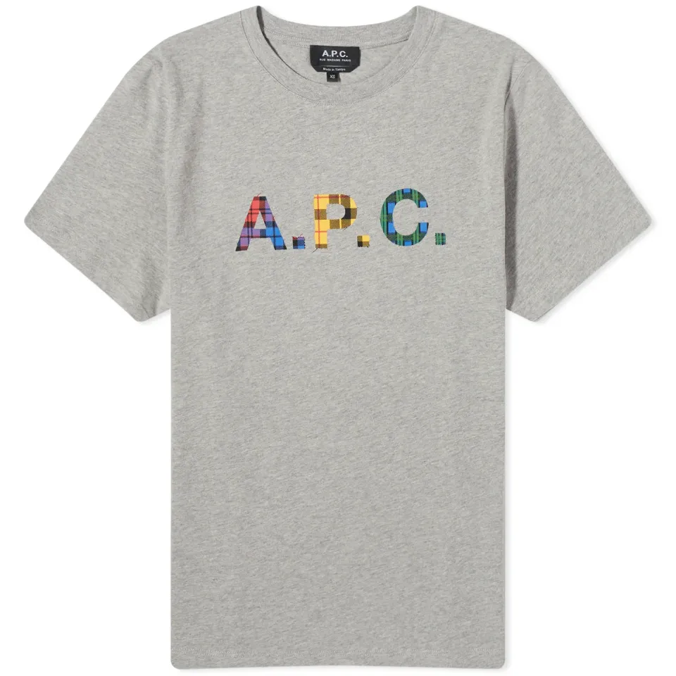 A.P.C. Derek Tartan Logo T-Shirt