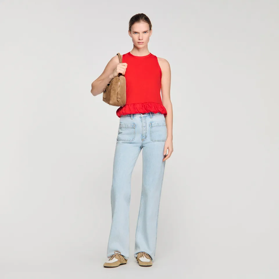 Straight-leg jeans