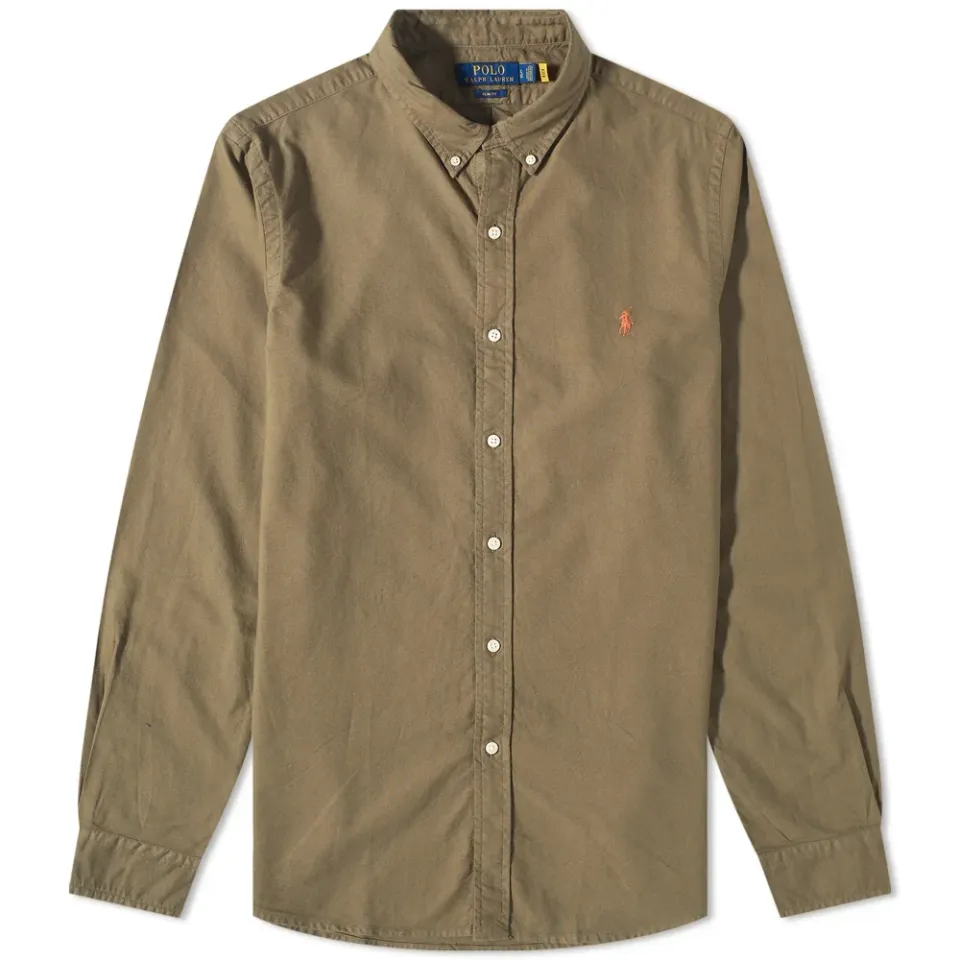 Button Down Garment Dyed Oxford Shirt
