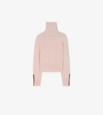 Wool Rollneck Sweater in Compact pink