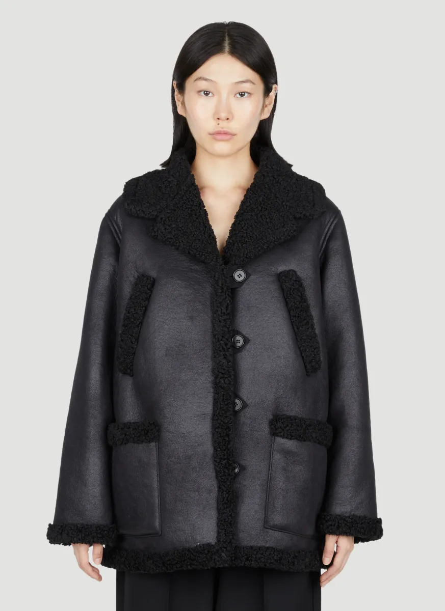Clara Aviator Faux-Leather Jacket