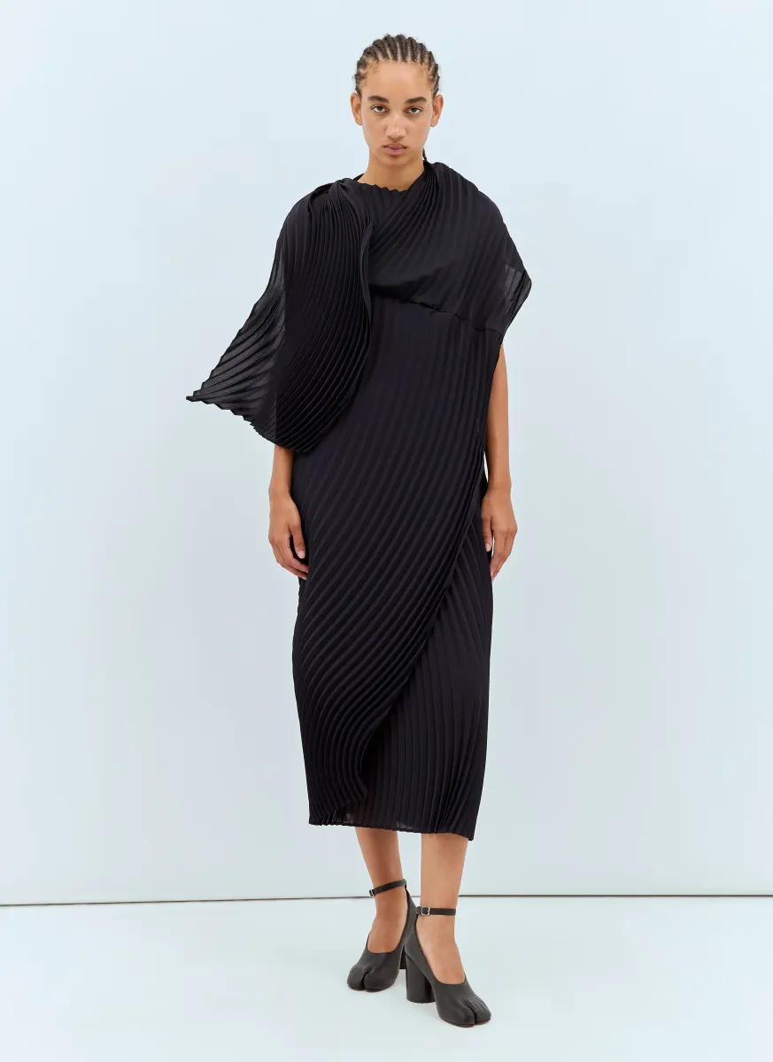 Wrapped Pleats Dress