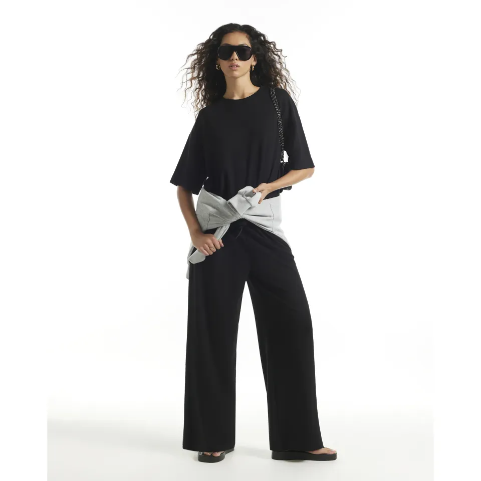 Premium Drawstring Wide Leg Joggers