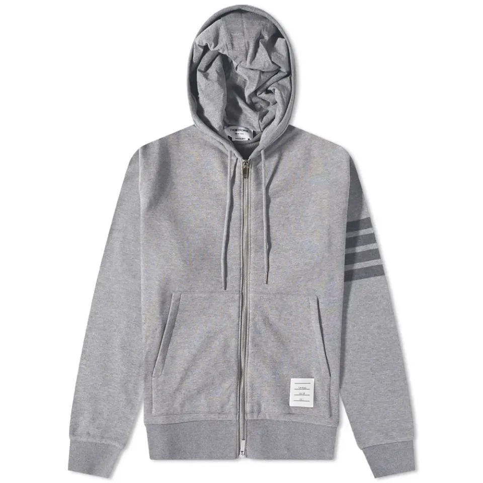 4 Bar Tonal Zip Hoodie