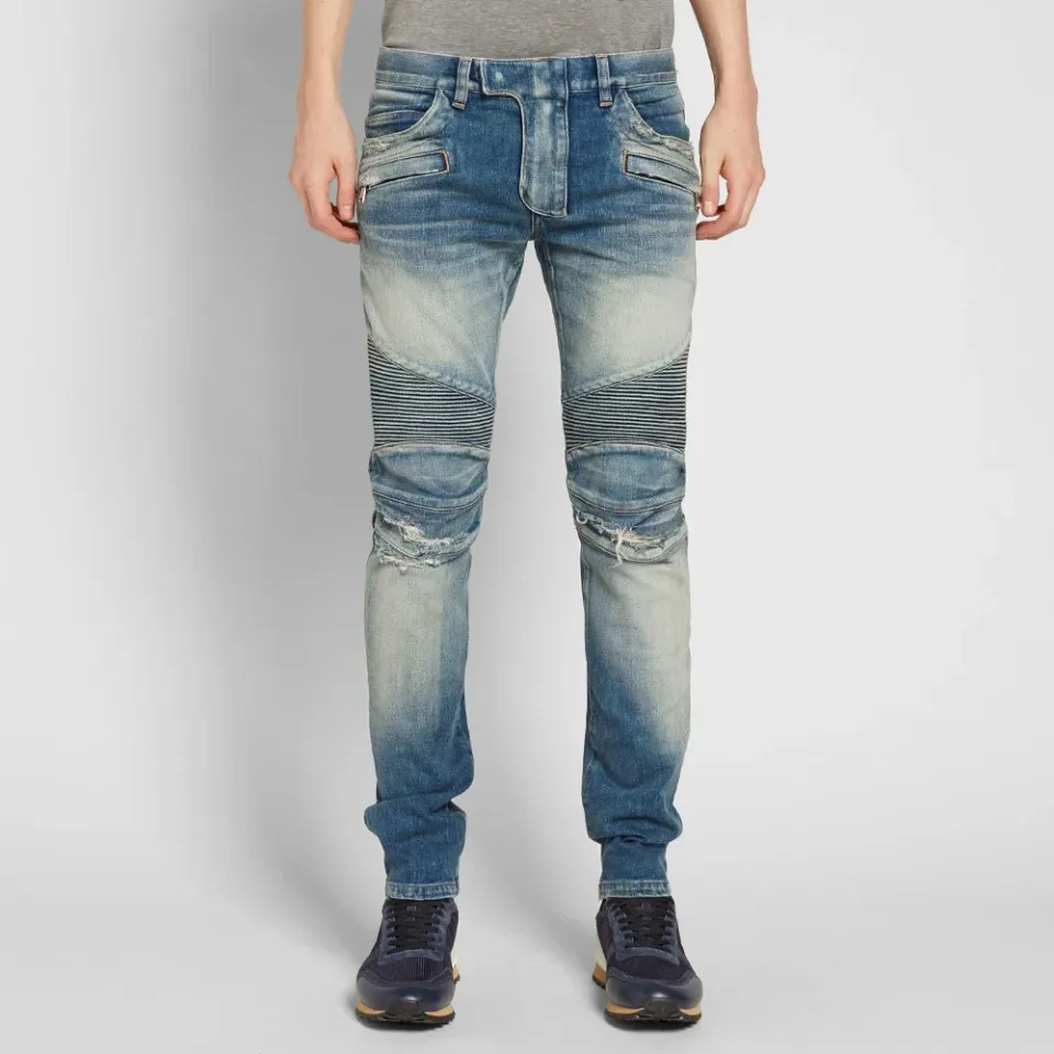 Washed Biker Stretch Jean
