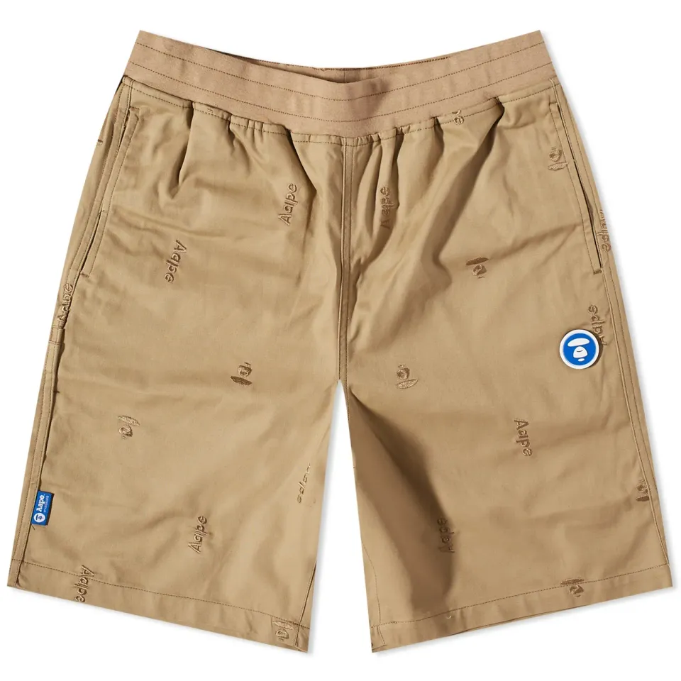 AAPE Street Baseball Embroidered Shorts