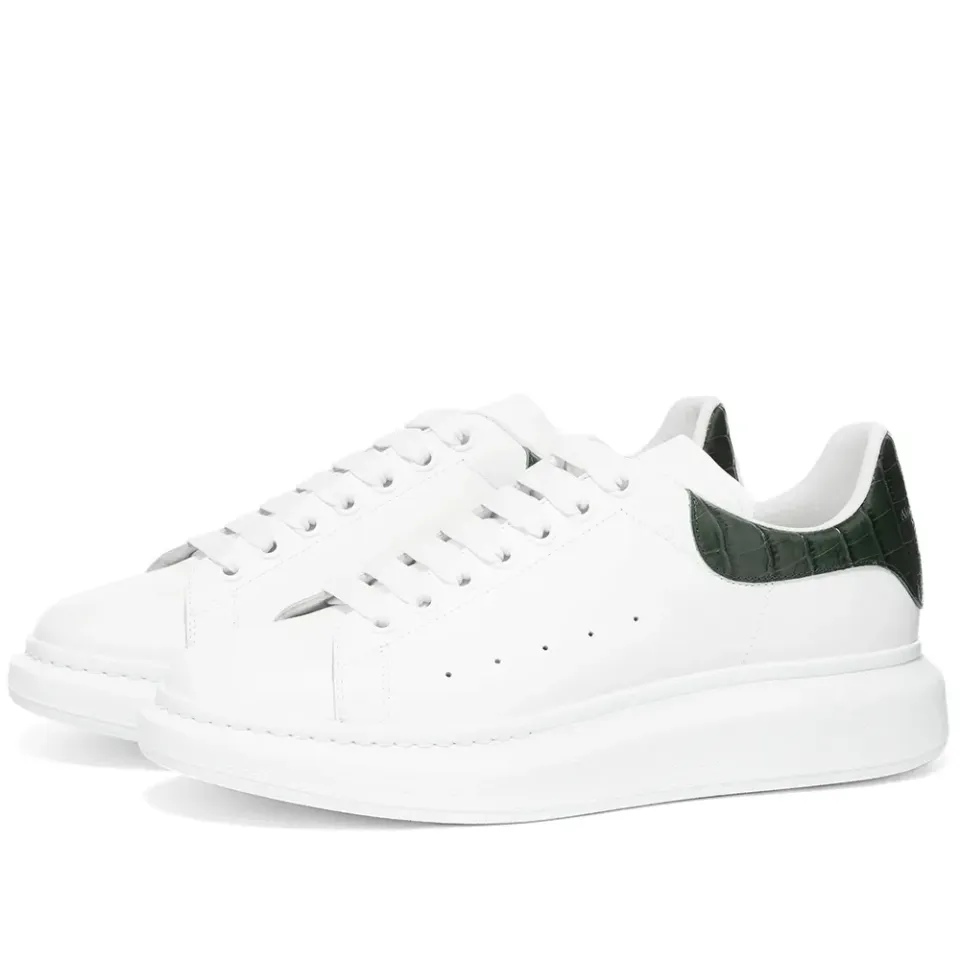 Mock Croc Heel Tab Wedge Sole Sneaker