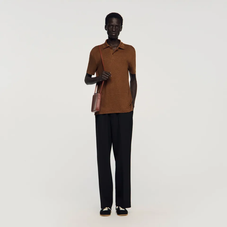 Linen polo shirt