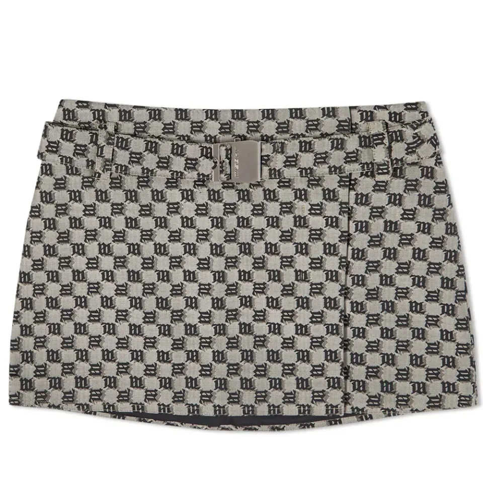 Jacquard Monigram Mini Skirt
