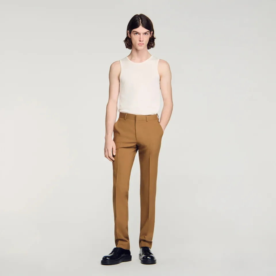 Wool suit trousers