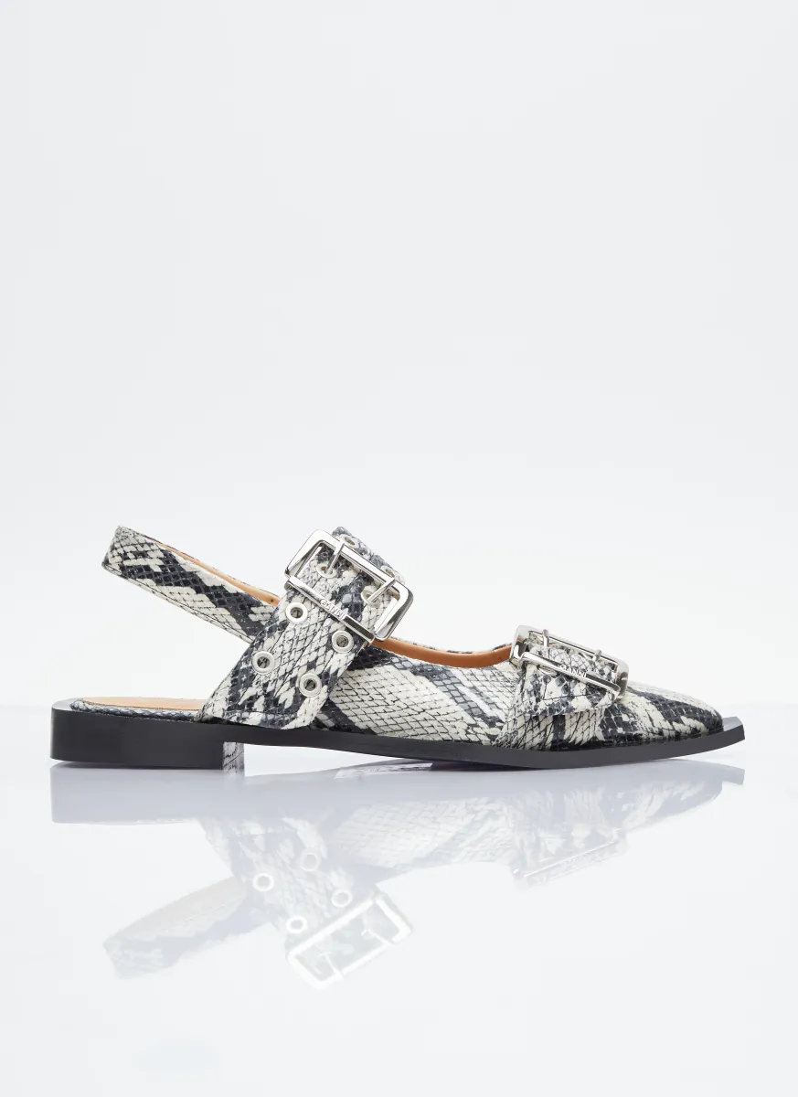 Chunky Buckle Ballerina Flats