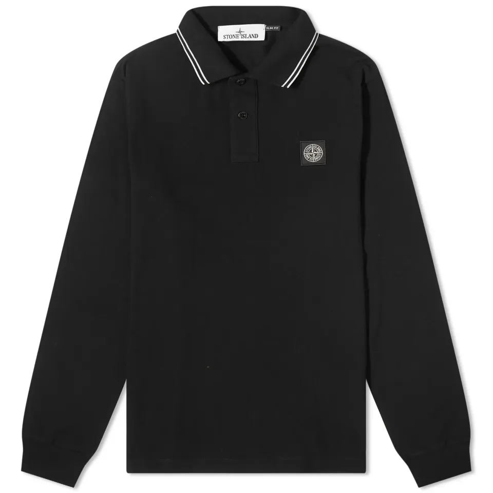 Long Sleeve Patch Polo