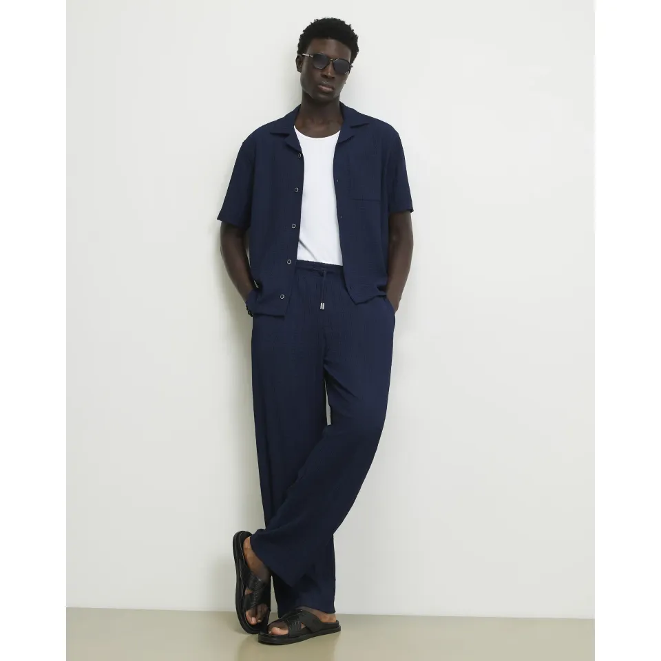 Slim Fit Textured Open Hem Joggers