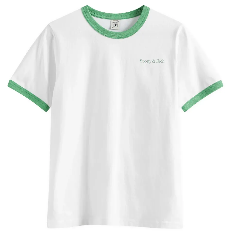 Serif Logo Ringer T-Shirt
