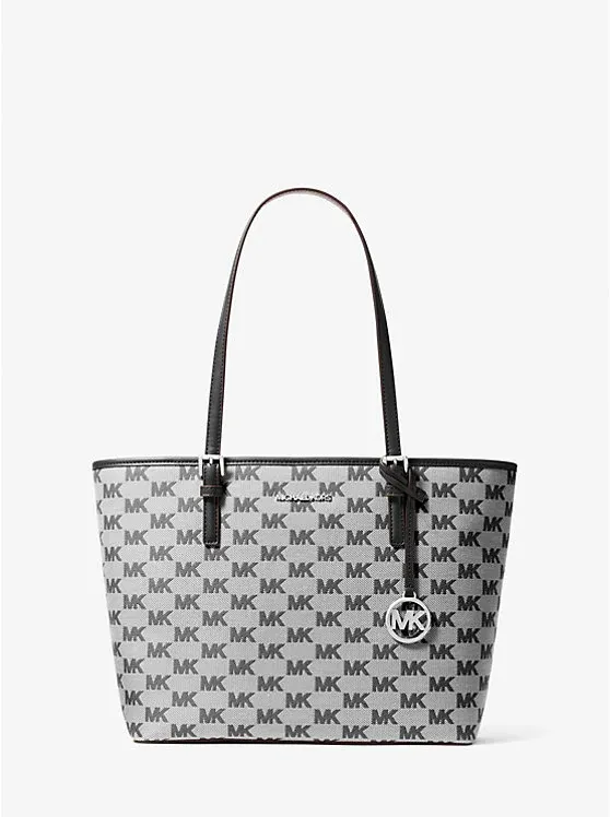 Jet Set Medium Logo Jacquard Tote Bag