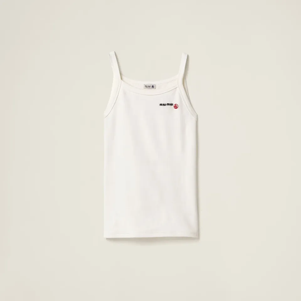 Petit Bateau X Miu Miu stretch jersey top