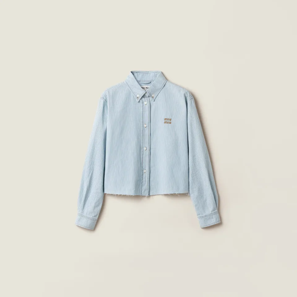 Striped chambray shirt