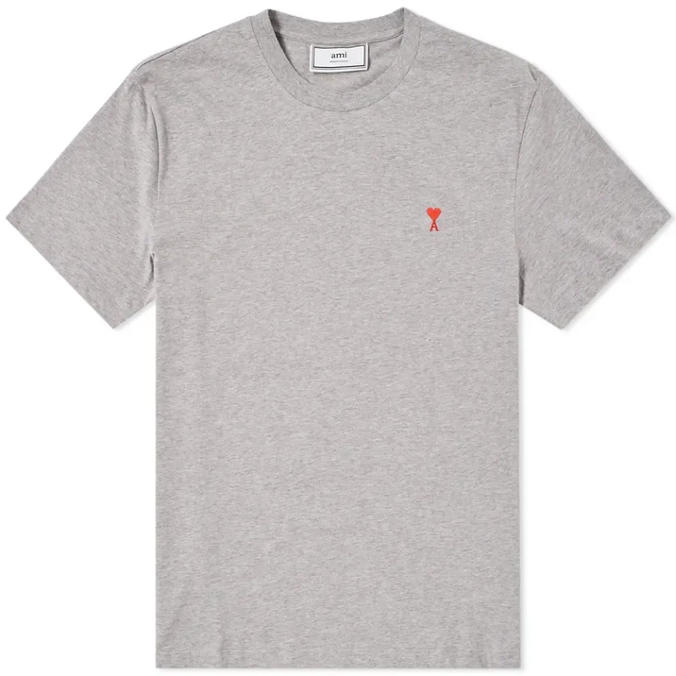 AMI Embroidered Heart Logo Tee