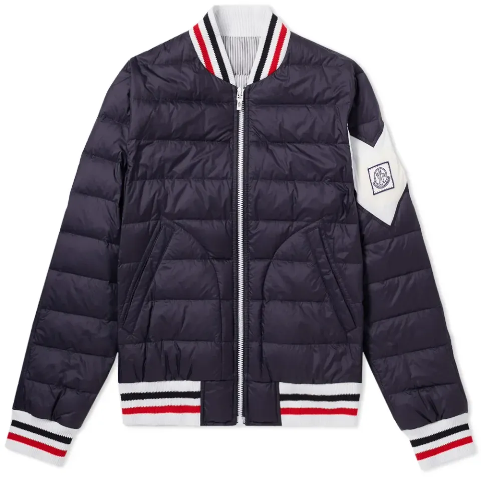 Chevron Sleeve Varsity Jacket
