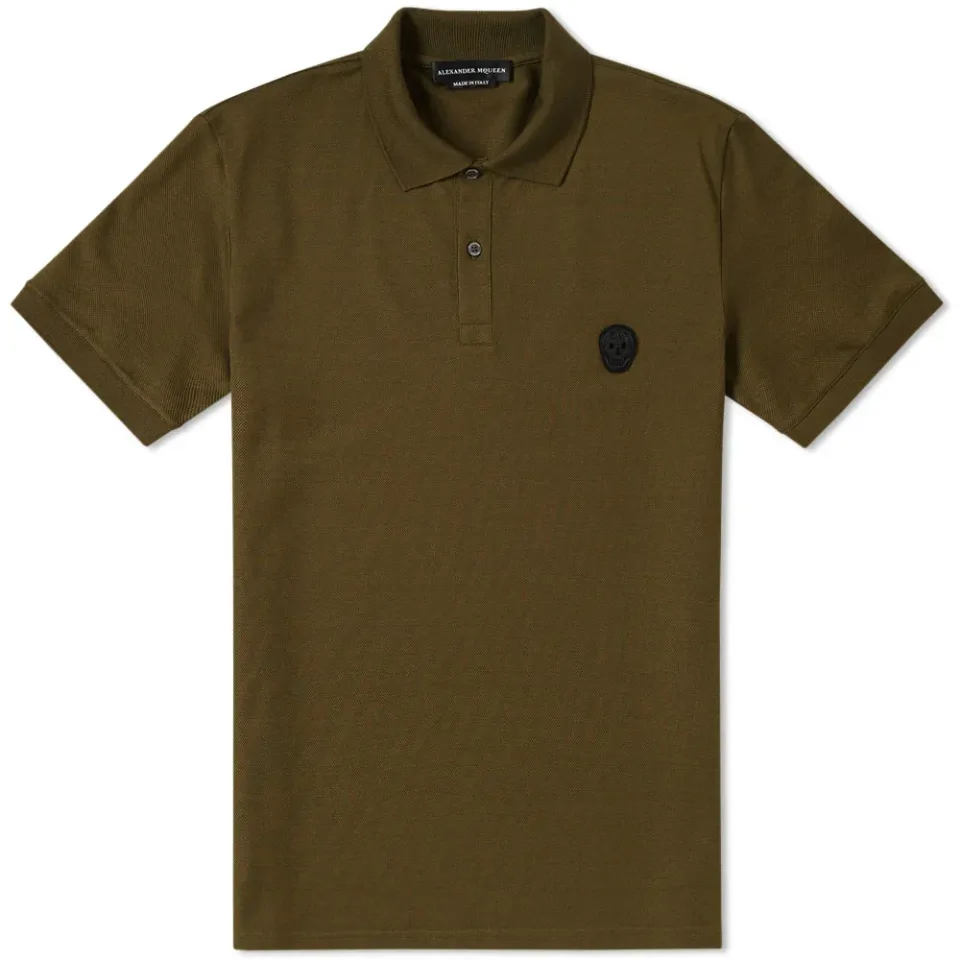 Embroidered Skull Badge Polo