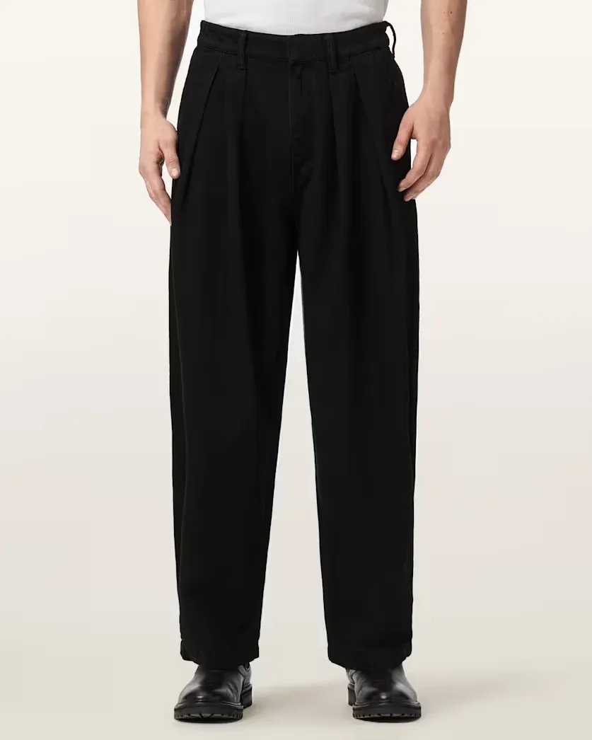 Becco Tapered Leg Pleated Trousers