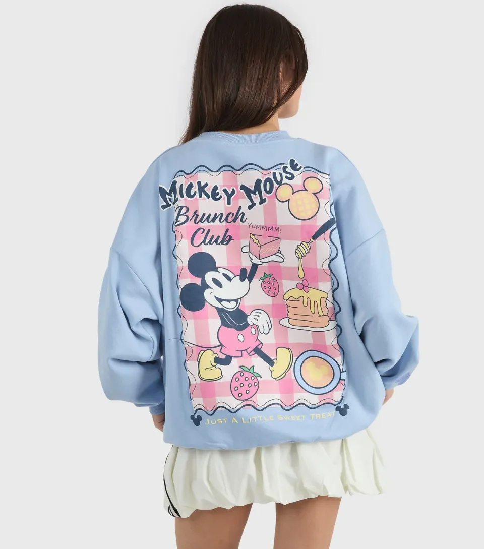 Women's Blue Mickey Mouse Brunch Club Sweatshirt