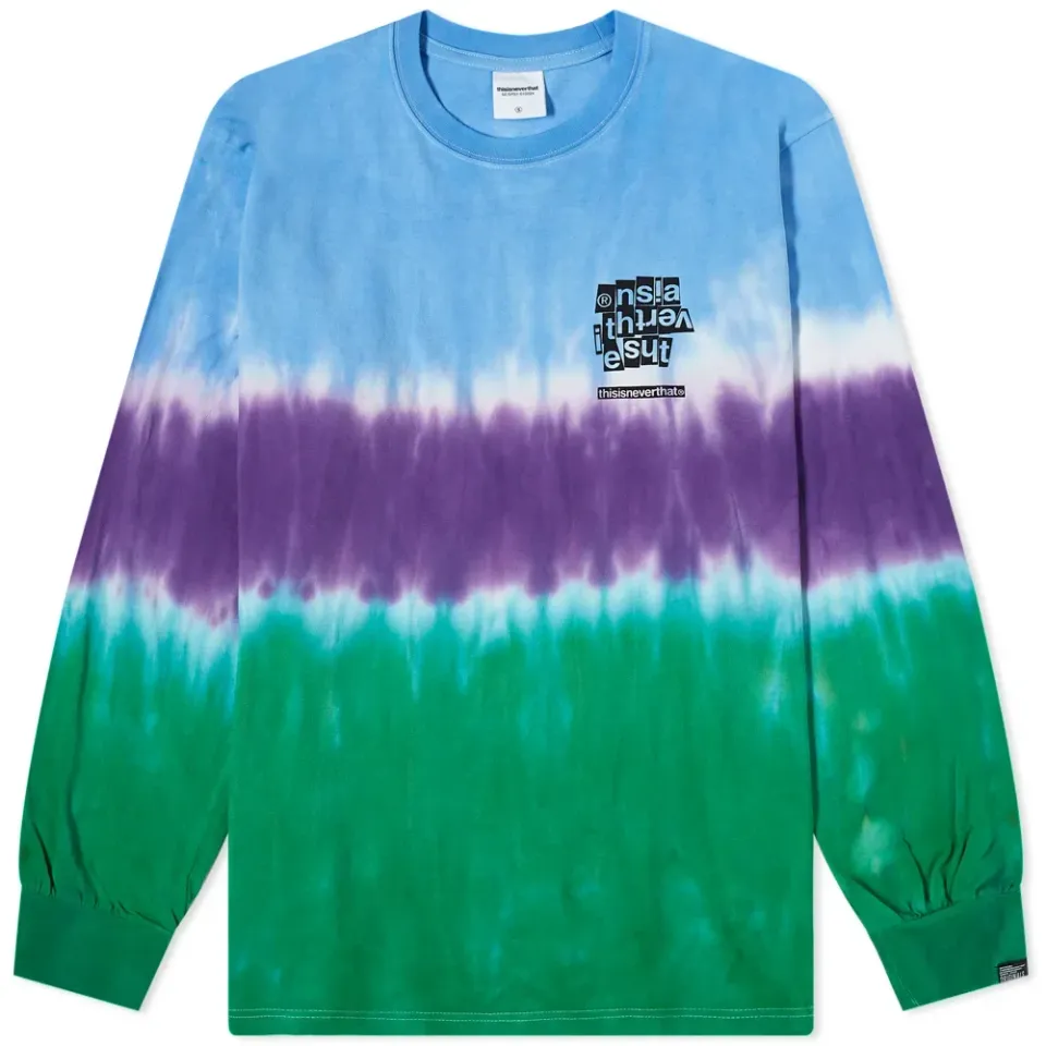 Long Sleeve Tie Dye Stripe T-Shirt